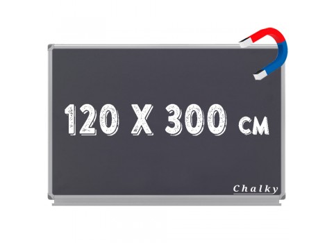 Chalky Manyetik Kara Tahta Siyah Yüzey 120x300 cm